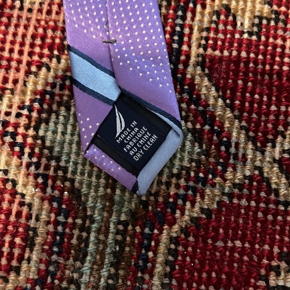 Nautica silk tie, blue and purple.  Buy 2 get 50% off. - Picture 2 of 4